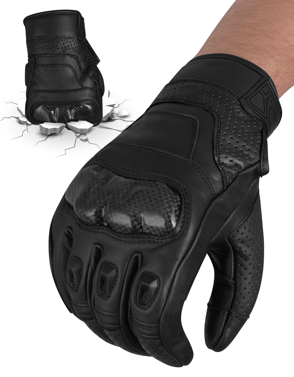 The AMA Look Summer Racing Gloves – Carbon Knuckle Protection