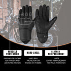 The AMA Look Perforated Leather Motorbike Gloves