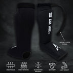 The AMA LOOK MMA Gel Padded Shin Guard Black
