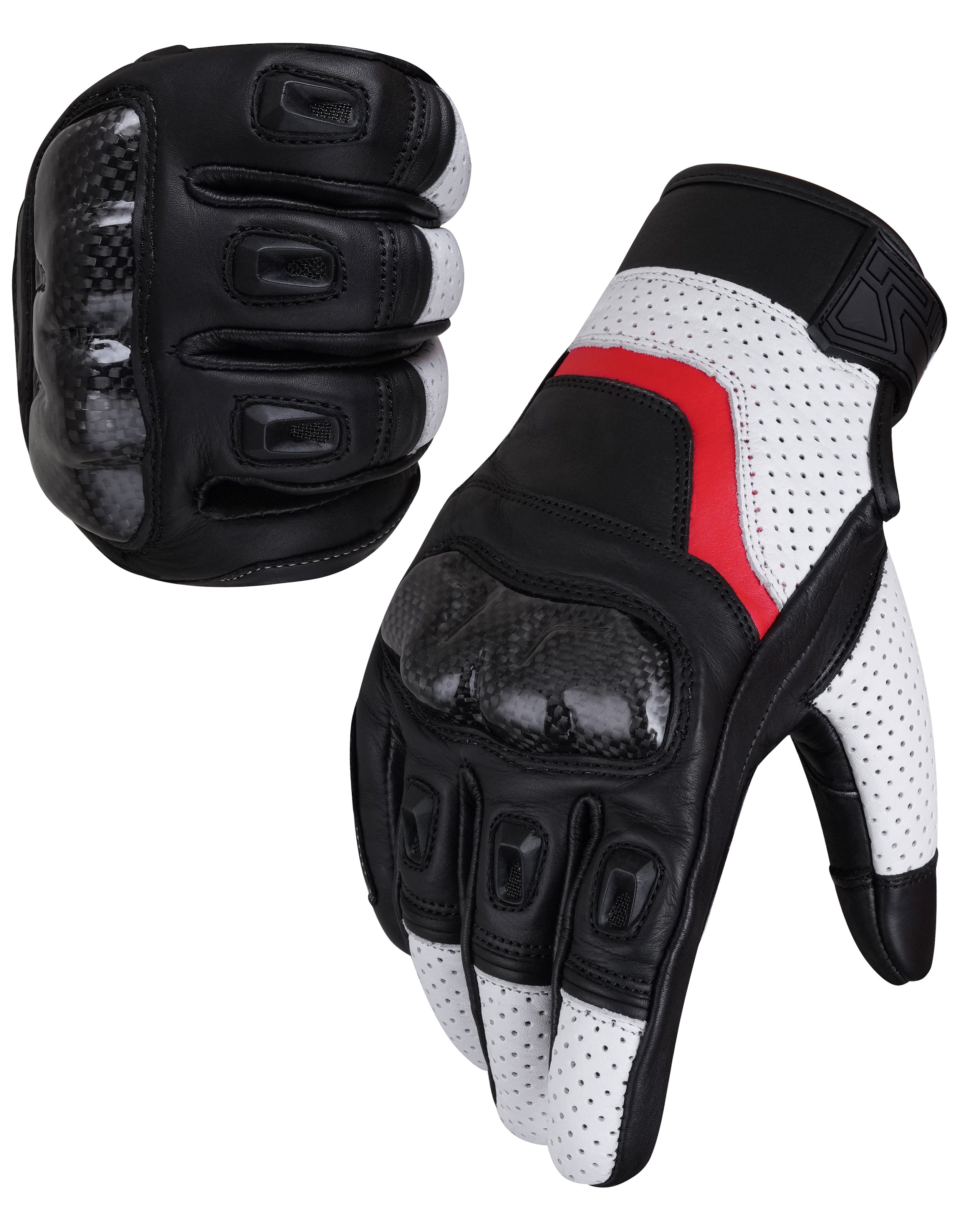 The AMA Look Summer Racing Gloves – Carbon Knuckle Protection W1