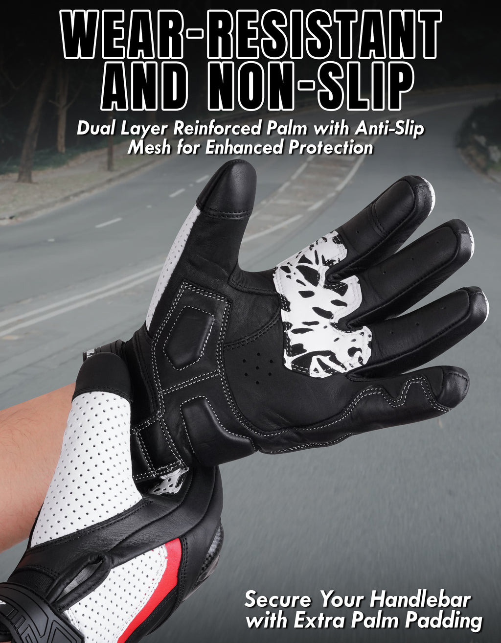 The AMA Look Summer Racing Gloves – Carbon Knuckle Protection W1