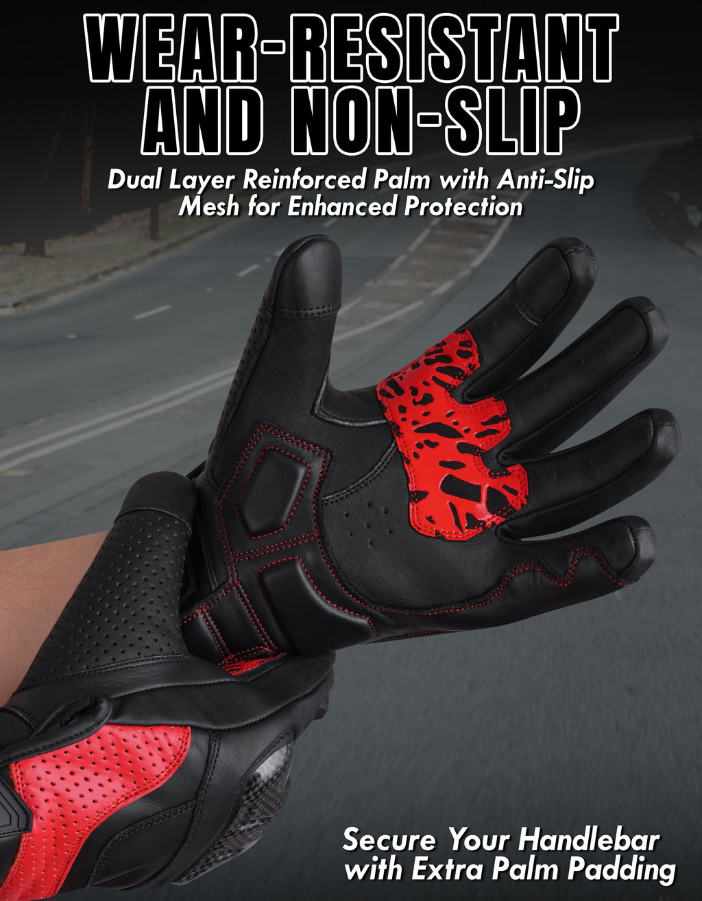 The AMA Look Summer Racing Gloves – Carbon Knuckle Protection R1