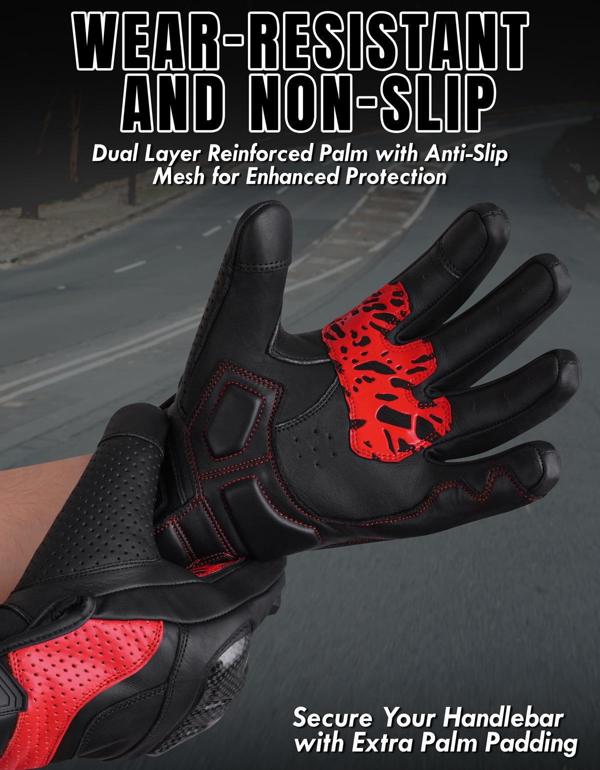 The AMA Look Summer Racing Gloves – Carbon Knuckle Protection R1