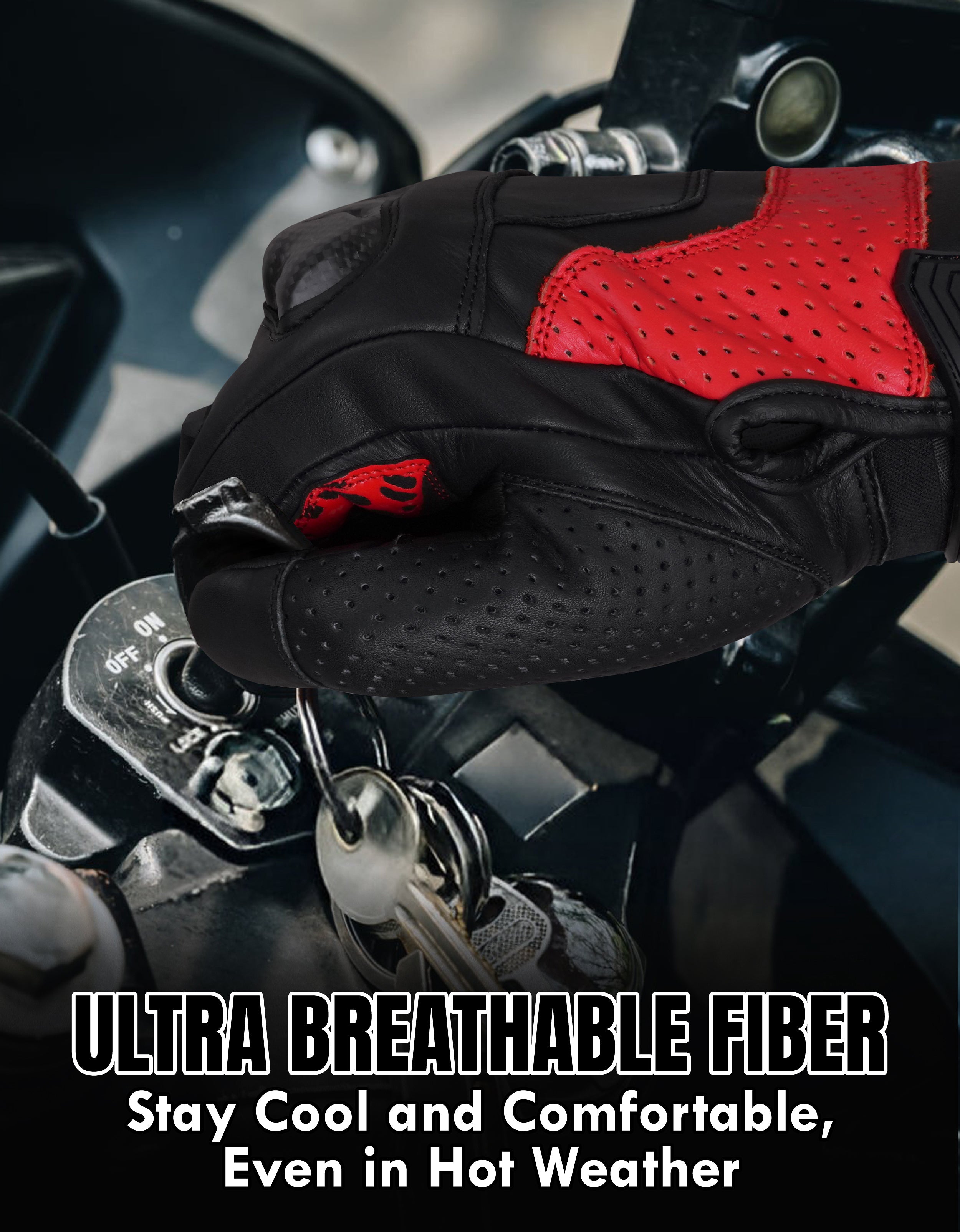 The AMA Look Summer Racing Gloves – Carbon Knuckle Protection R1