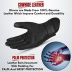 The AMA Look Premium Leather Motorcycle Gloves