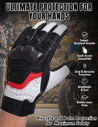 The AMA Look Summer Racing Gloves – Carbon Knuckle Protection W1