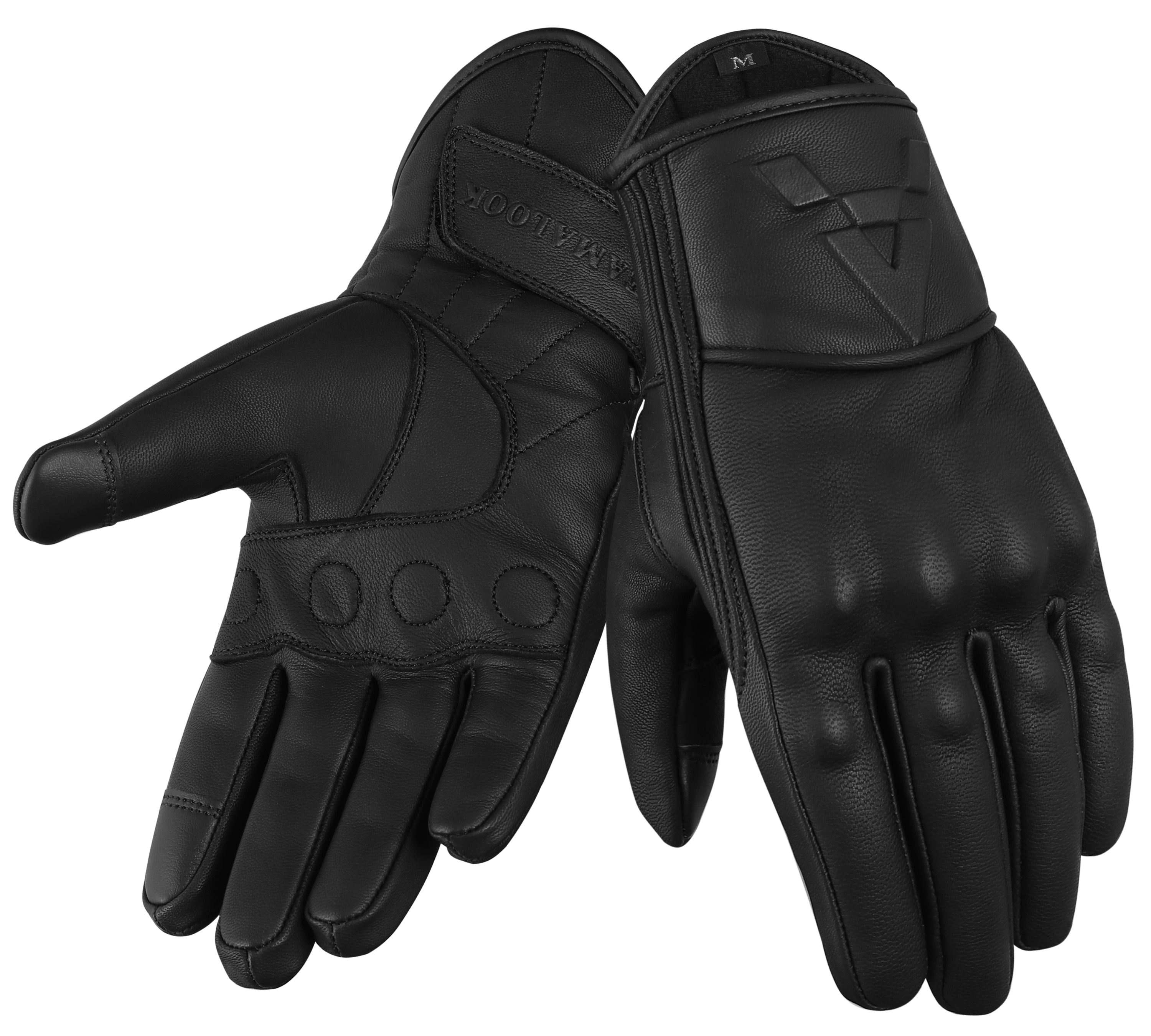 The AMA Look Premium Leather Motorcycle Gloves
