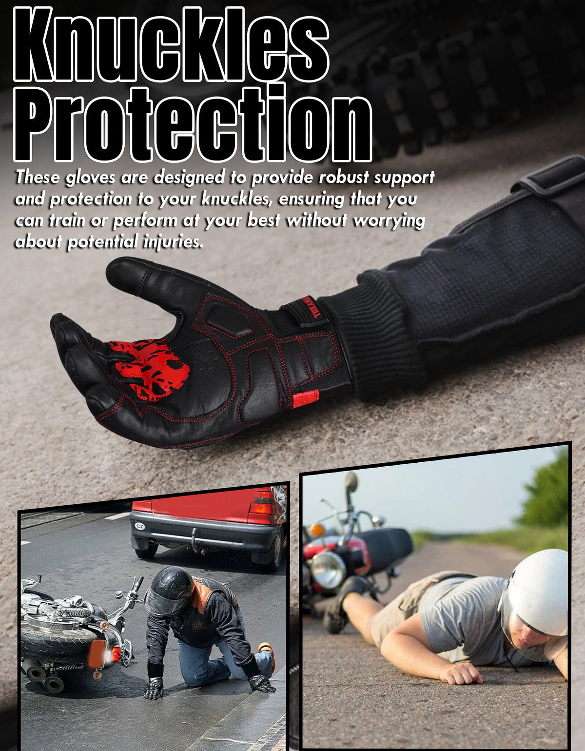 The AMA Look Summer Racing Gloves – Carbon Knuckle Protection R1