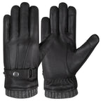 The AMA Premium Winter Leather Gloves Black