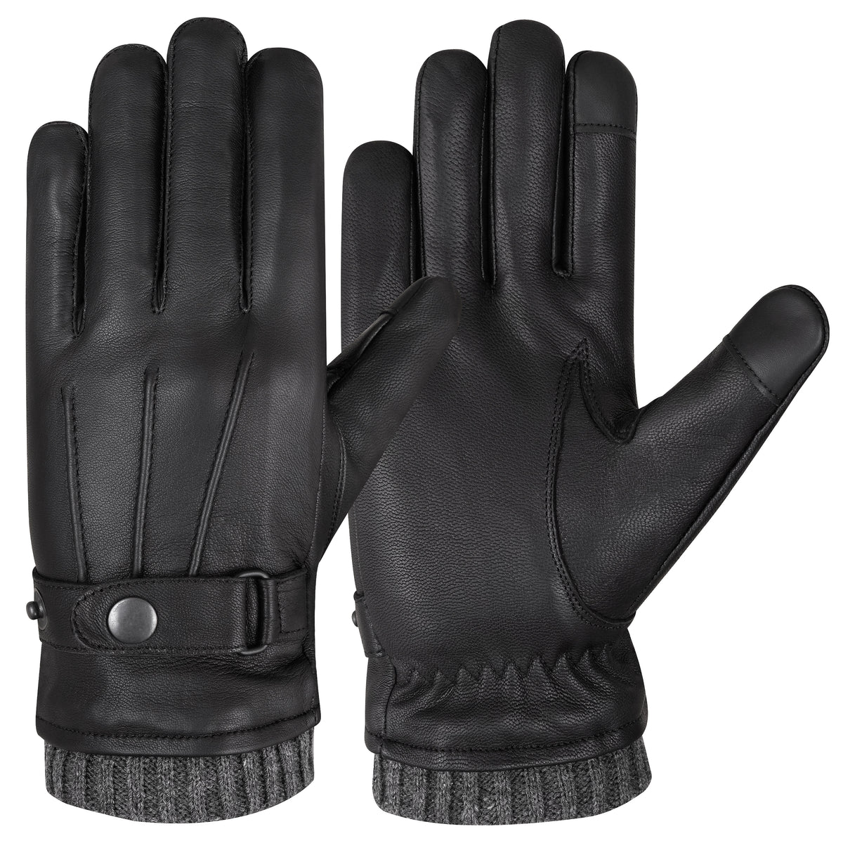 The AMA Premium Winter Leather Gloves Beige