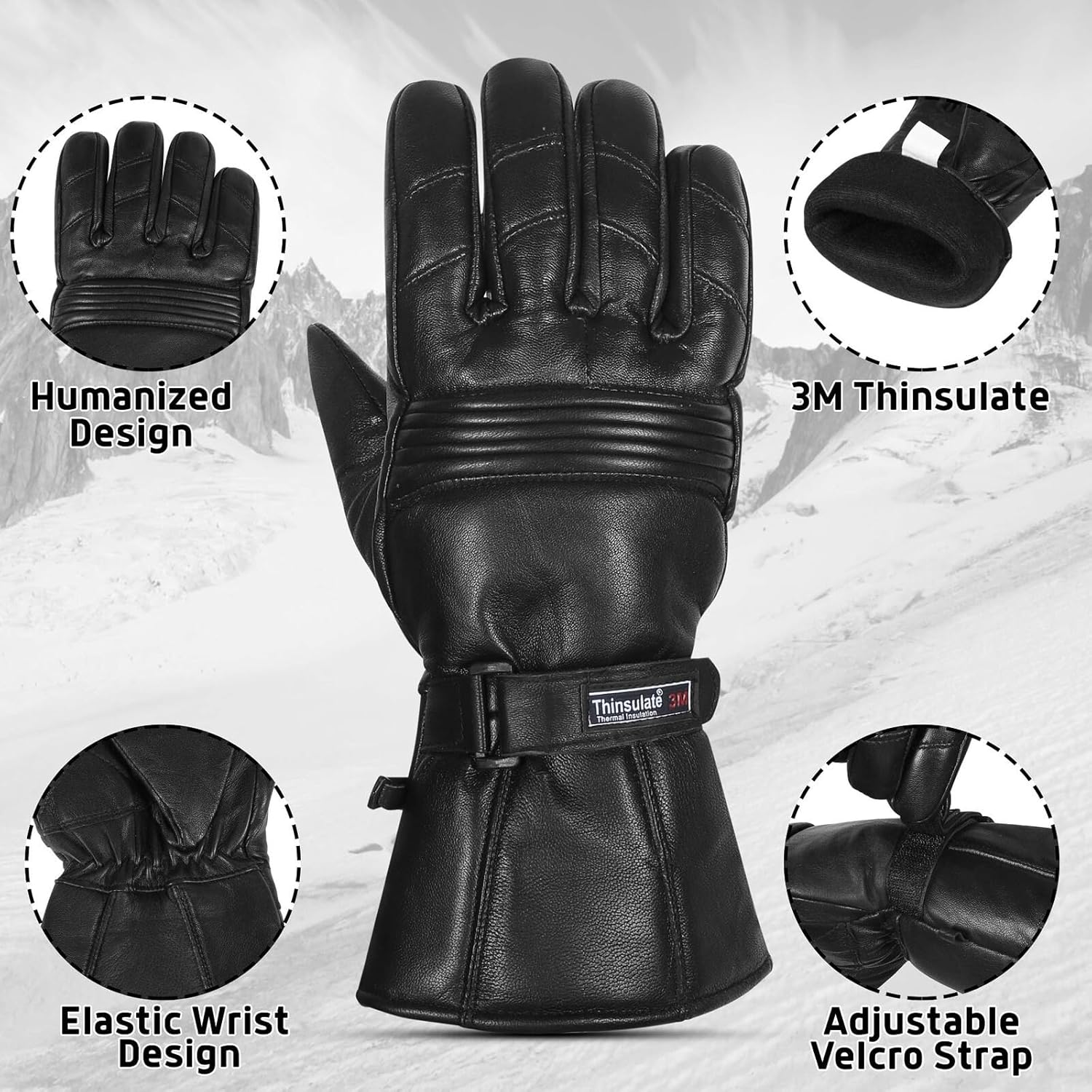 The AMA Look Thermal Motorcycle Gloves with 3M Thinsulate