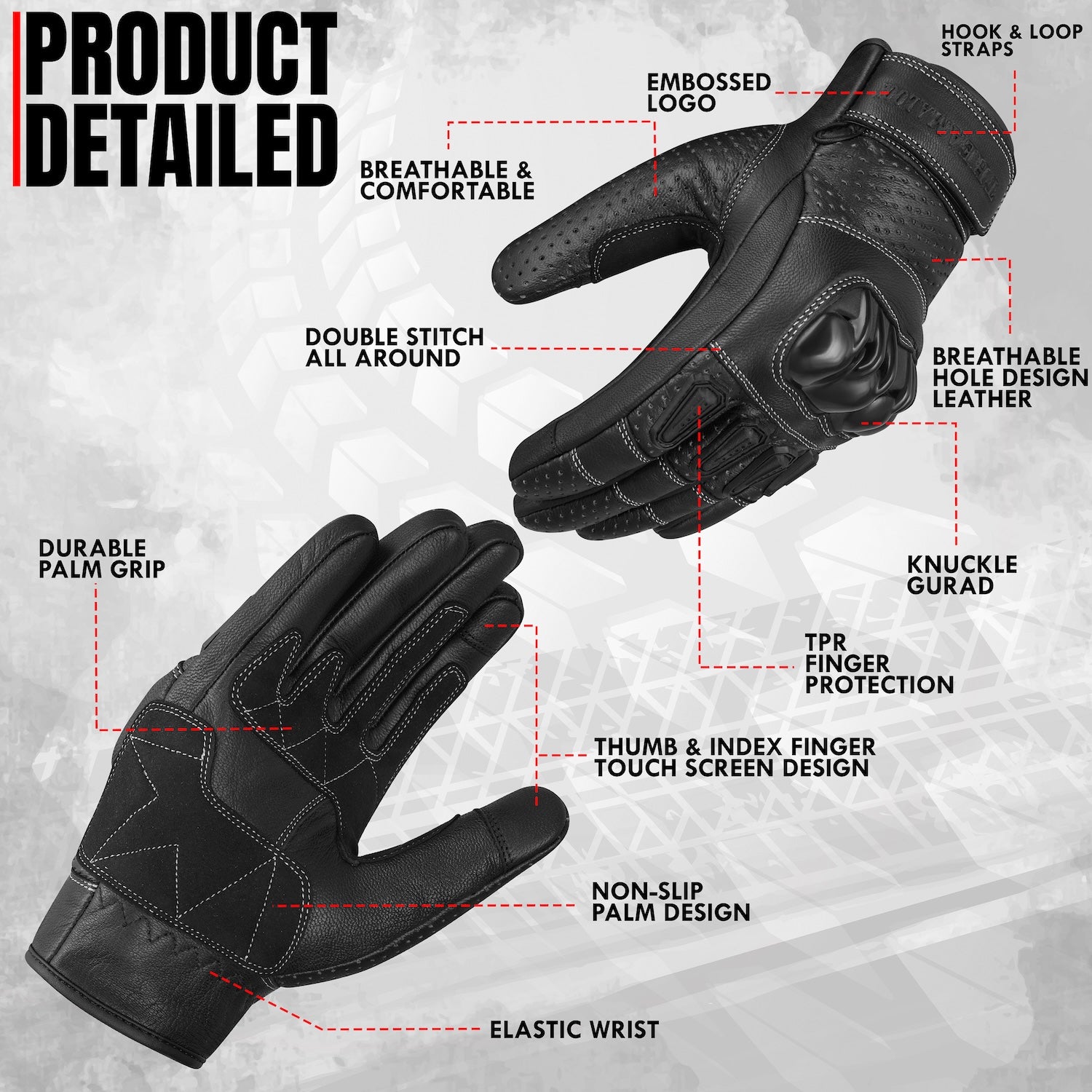 THE AMA LOOK Apex Motorcycle Gloves B1