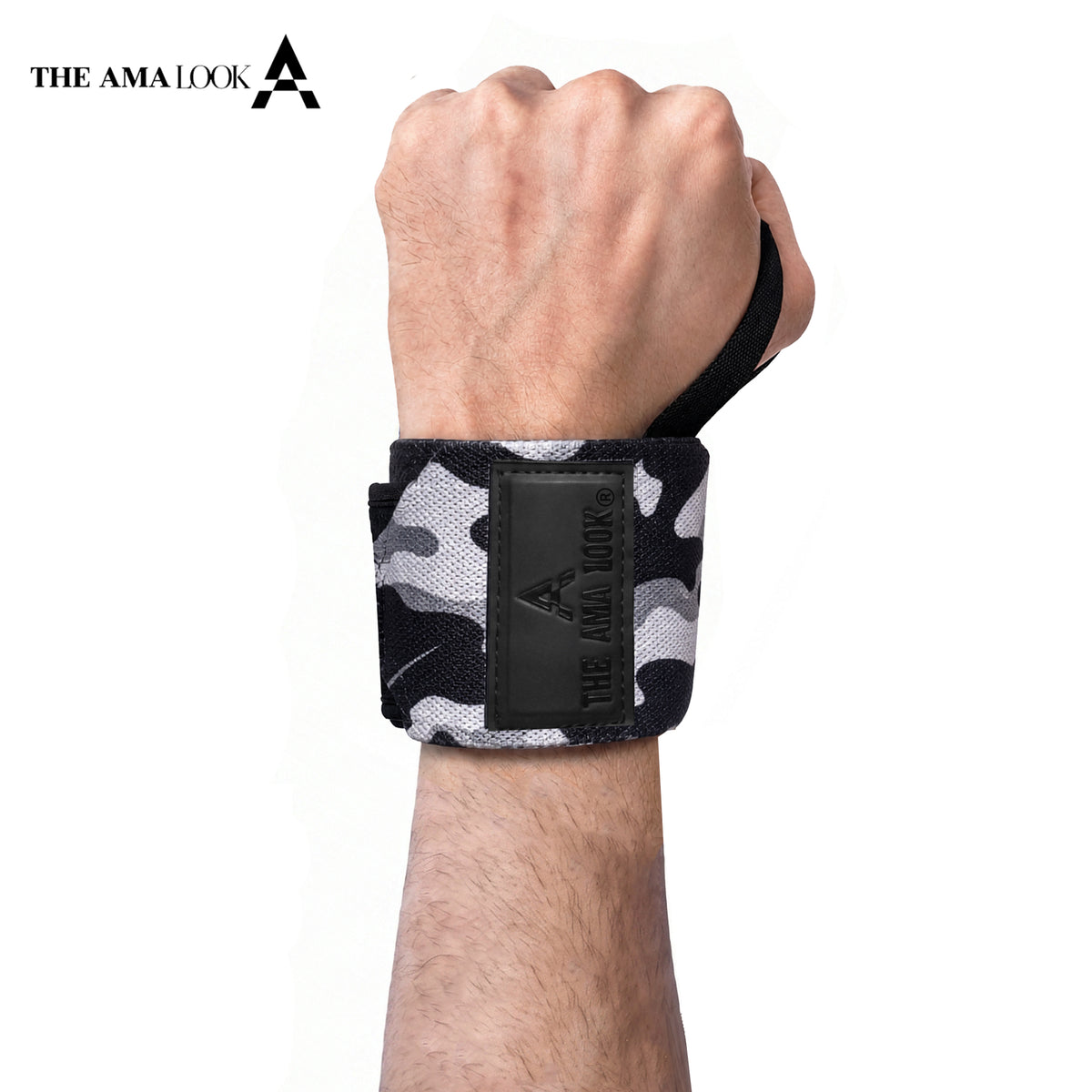 THE AMA LOOK Premium Weight Lifting Wrist Wraps Camo
