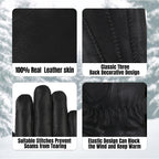 The AMA Premium Winter Leather Gloves Beige