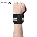 THE AMA LOOK Premium Weight Lifting Wrist Wraps BW