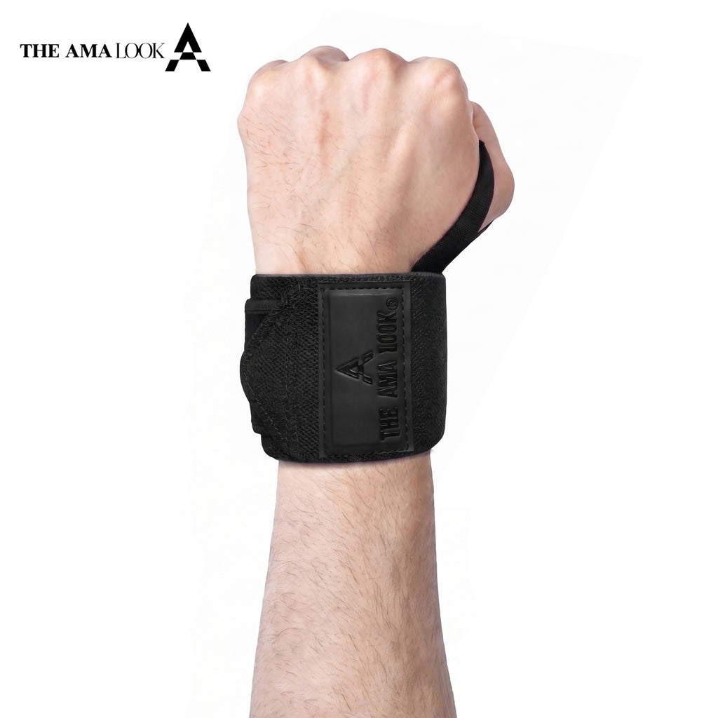 THE AMA LOOK Premium Weight Lifting Wrist Wraps B1