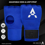THE AMA LOOK Gel Padded Boxing Hand Wraps Blue