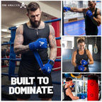 THE AMA LOOK Gel Padded Boxing Hand Wraps Blue