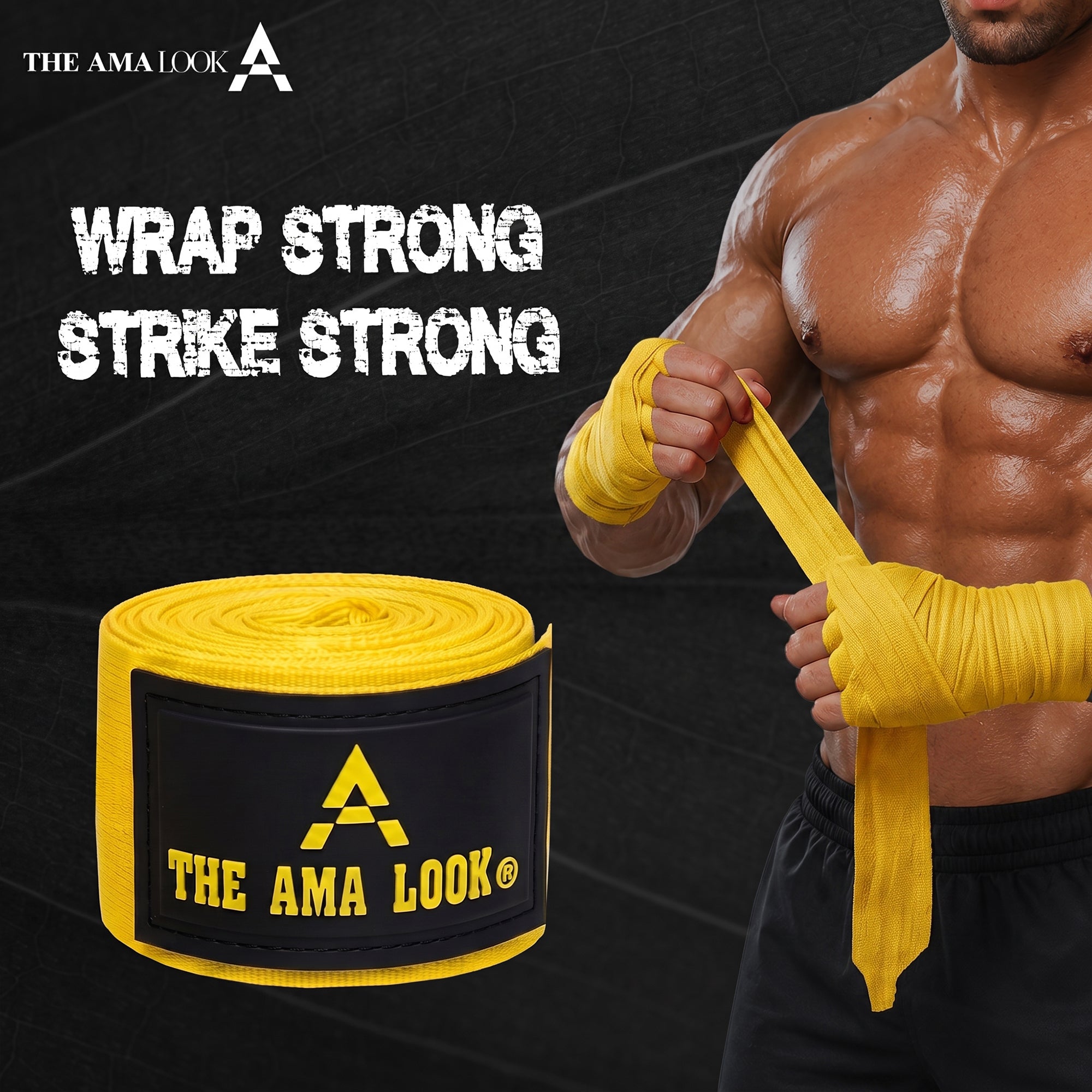 The AMA LOOK Knuckle Protected Hand Wraps Y1