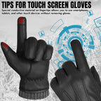 The AMA Premium Winter Leather Gloves Black
