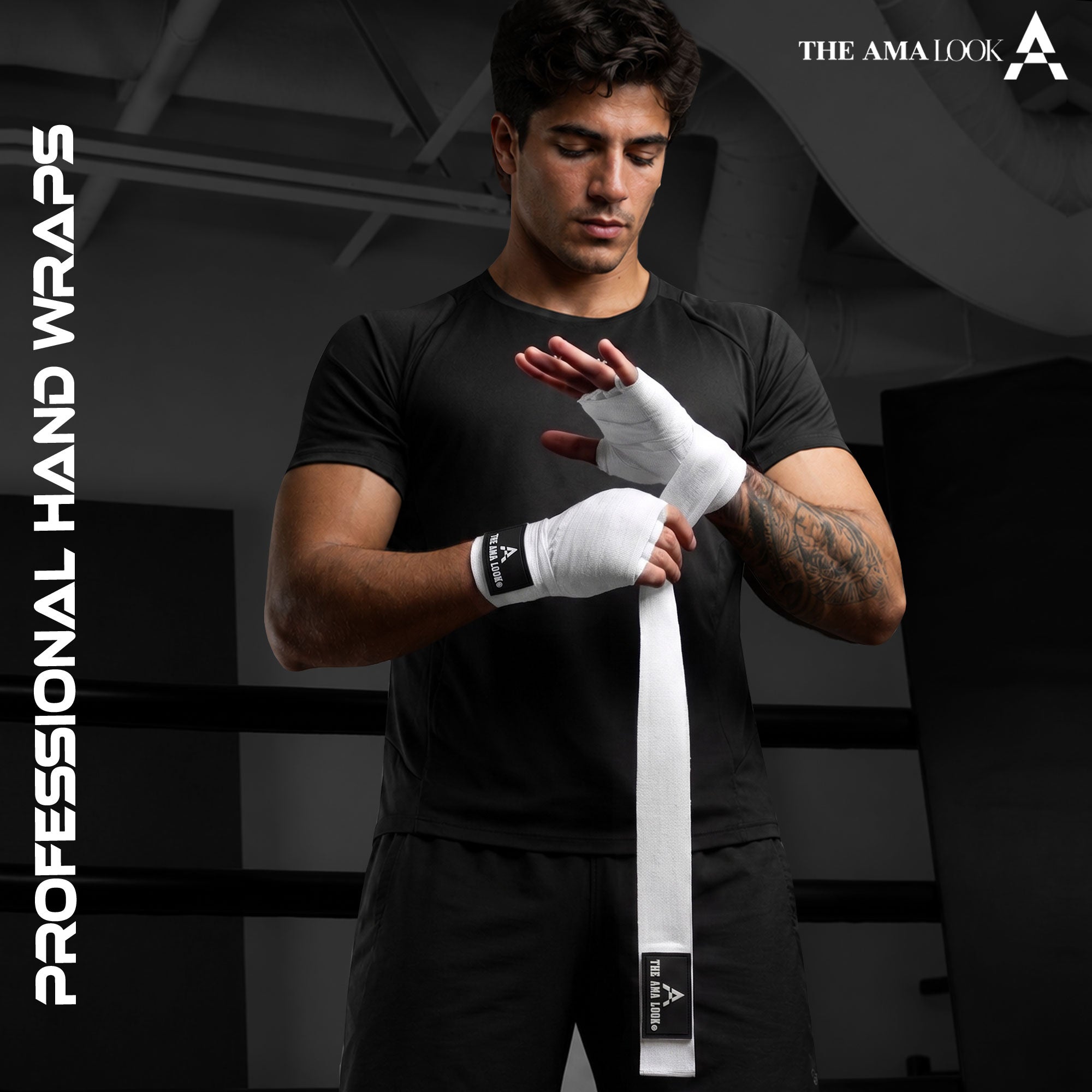 The AMA LOOK Knuckle Protected Hand Wraps W1