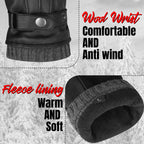 The AMA Premium Winter Leather Gloves Black