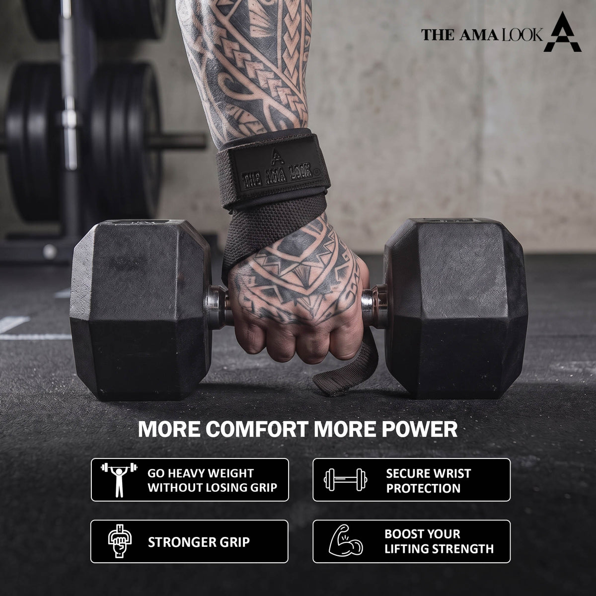 THE AMA LOOK Premium Lifting Straps B1