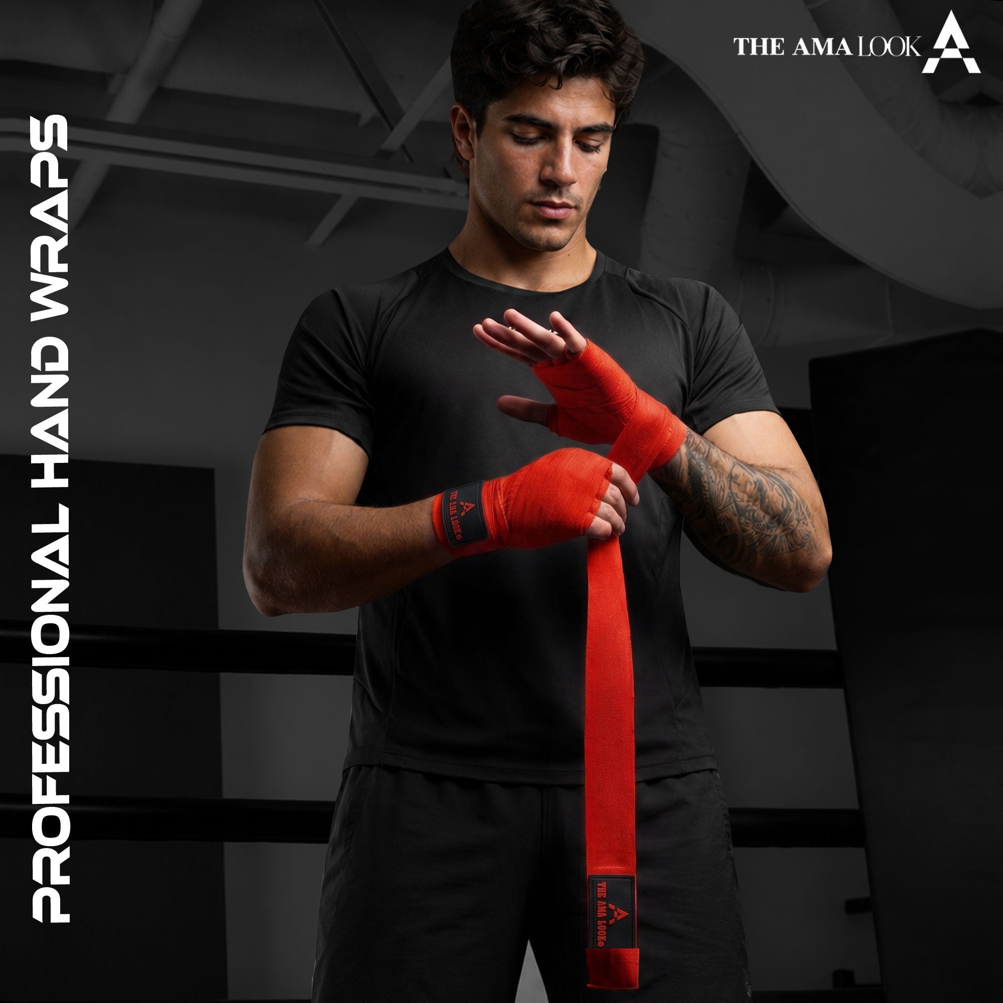 The AMA LOOK Knuckle Protected Hand Wraps R1