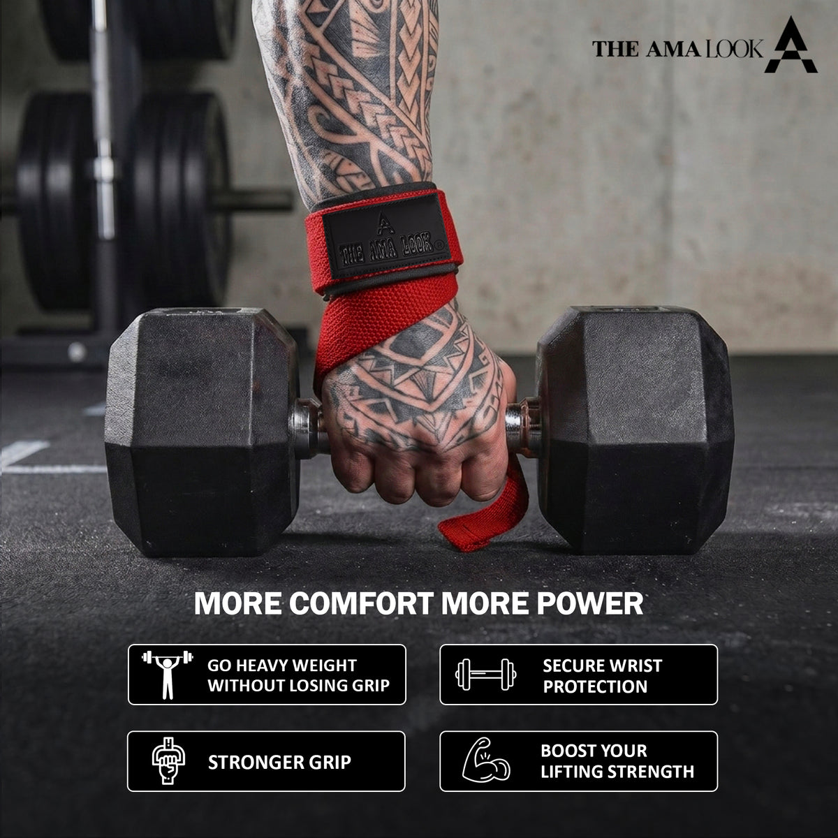 THE AMA LOOK Premium Lifting Straps R1