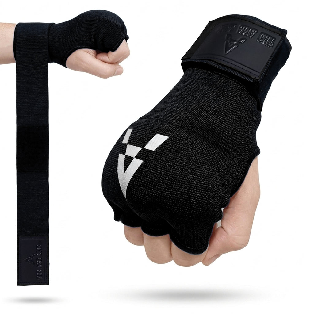 THE AMA LOOK Gel Boxing Hand Wraps Black