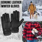 The AMA Premium Winter Leather Gloves Black