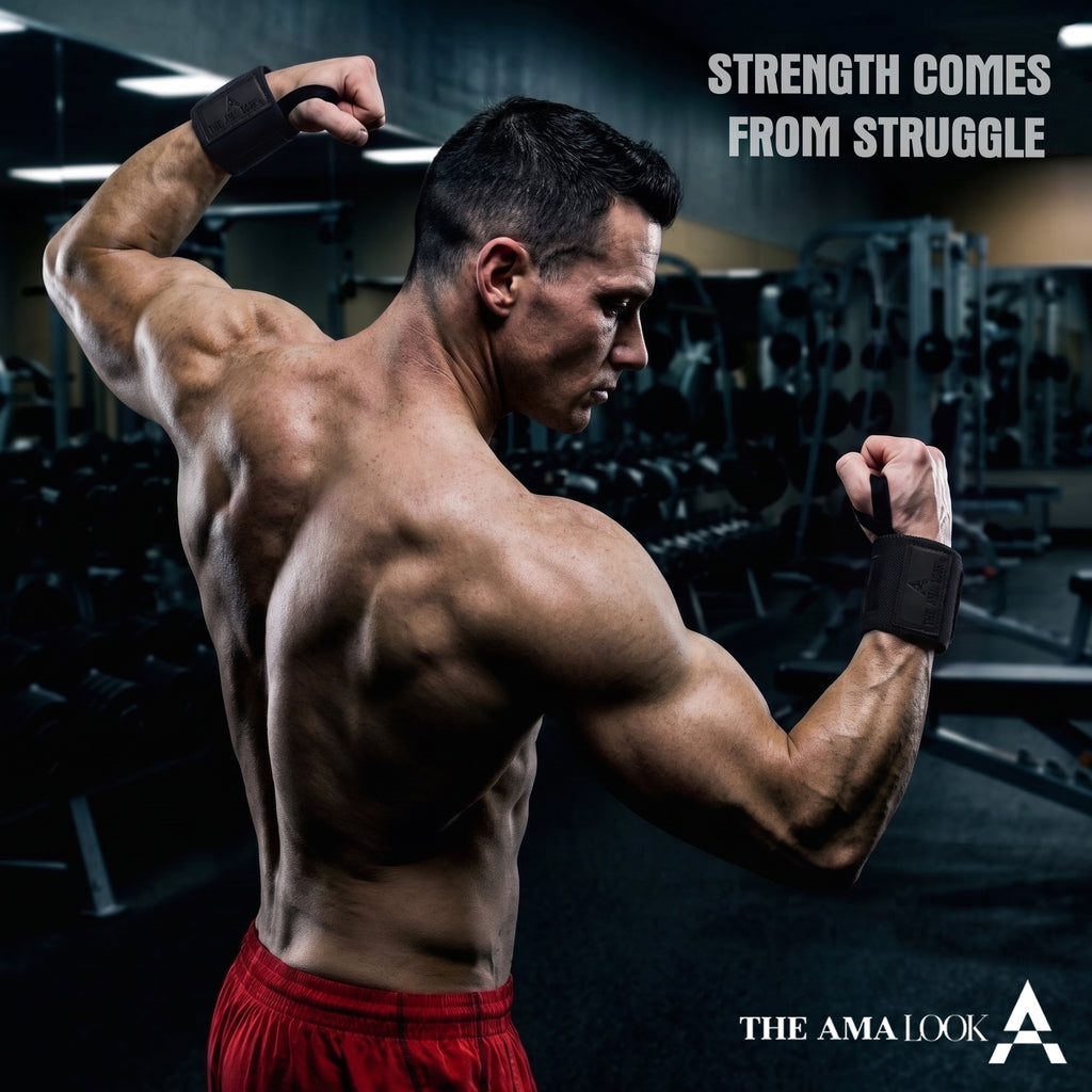 THE AMA LOOK Premium Weight Lifting Wrist Wraps B1