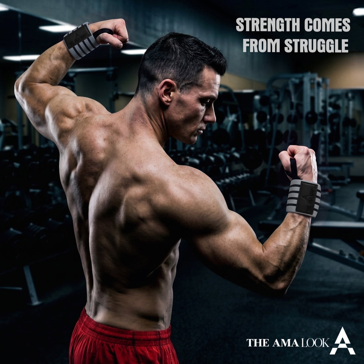 THE AMA LOOK Premium Weight Lifting Wrist Wraps G1