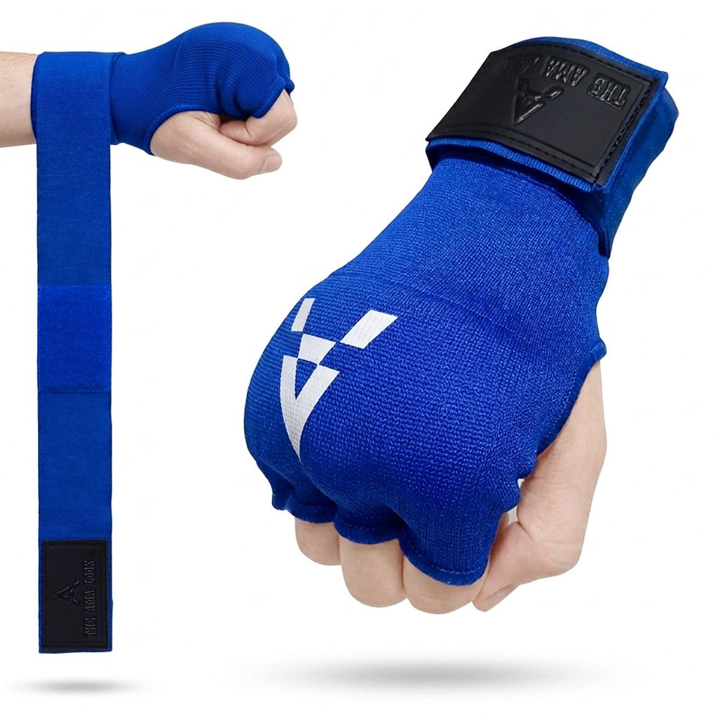 THE AMA LOOK Gel Padded Boxing Hand Wraps Blue