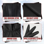 The AMA Look Cashmere Winter Leather Gloves