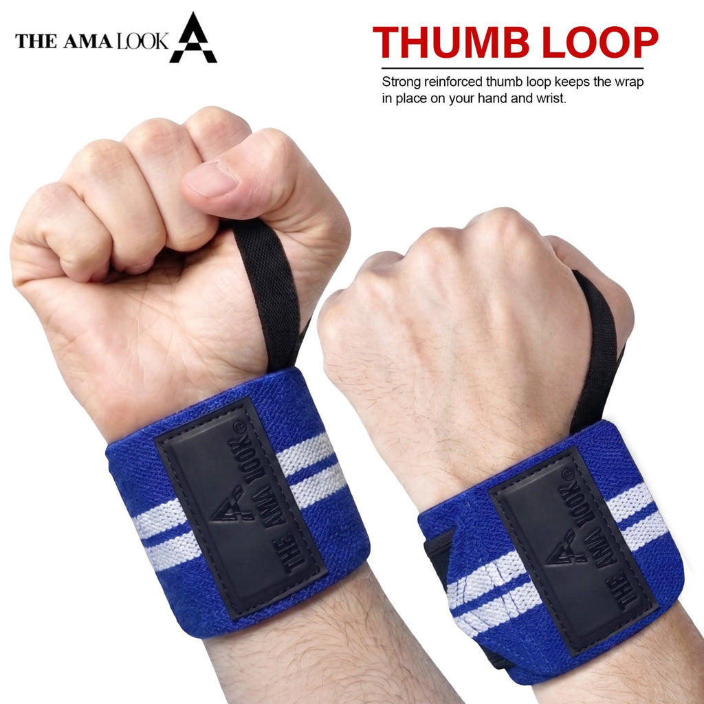 THE AMA LOOK Premium Weight Lifting Wrist Wraps B2