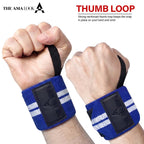 THE AMA LOOK Premium Weight Lifting Wrist Wraps B2