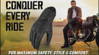 The AMA Look Perforated Leather Motorbike Gloves