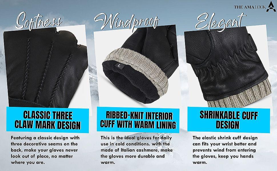 The AMA Premium Winter Leather Gloves