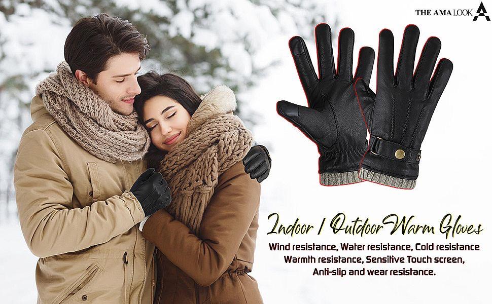 The AMA Premium Winter Leather Gloves